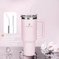 ROMANTIC CROWN Portable Inox Thermal Cup 1200ml/1.2L Stainless Thermal Bottle with Lid and Straw
