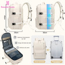 Mochila de viagem feminina, mochila multifuncional masculina reforçada, impermeável e expansível para notebook.