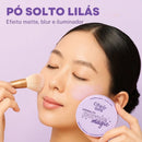 Pó solto Purple Magic Lilac com Vitamina E - Efeito Blur para Garotas da Cidade · Controla a oleosidade · Ilumina olheiras