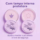 Pó solto Purple Magic Lilac com Vitamina E - Efeito Blur para Garotas da Cidade · Controla a oleosidade · Ilumina olheiras