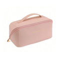 Bolsa Necessaire Feminina para Maquiagem e Cosméticos, em Couro, Grande Capacidade, Portátil, para Viagens