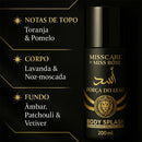 Body Splash Masculino Lion Strength 200ml - Miss Care by Miss Rôse · Desodorante com Vitamina E · Inspiração Árabe Asad