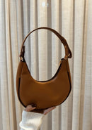 Bolsa Baguette Meia Lua Feminina de Ombro com Zíper