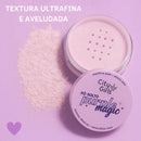Pó solto Purple Magic Lilac com Vitamina E - Efeito Blur para Garotas da Cidade · Controla a oleosidade · Ilumina olheiras