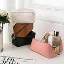 Bolsa Necessaire Feminina para Maquiagem e Cosméticos, em Couro, Grande Capacidade, Portátil, para Viagens