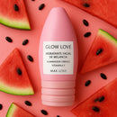 Hidratante facial de melancia Glow Love 60g Max Love - com ácido hialurônico, niacinamida e vitamina E