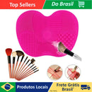 Tapete de Limpeza de Silicone para Maquiagem Ferramenta para Lavar Pincéis Pincéis de Sombra e Base Limpos