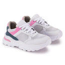 Tênis esportivo feminino GuGi Cloe, leve e confortável para caminhadas diárias, em camurça, modelo 621-GG.