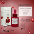 Kit completo com 5 itens: Linha Glow Love Romã Max Love