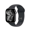 Apple Watch Series 11 GPS Caixa Preta Alumínio Brilhante 42mm Pulseira Esportiva Preta M/G