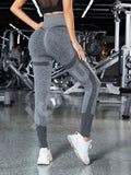Calças de ioga Calça Legging Esportiva Academia Feminina Cintura Alta Elástica Secagem Rápida Lift Hip Sem Costura Longa Pants