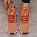 Women's Sports Shoes Mesh Lightweight Soft Sole Jogging Strap Breathable Fashion Sports Walking Casual Tennis Flat Shoes for Men