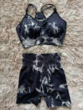 Conjunto de Yoga Feminino Respirável e Macio, composto por Calça Regata e Shorts (Conjunto de 2 Peças)