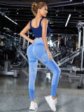 Calças de ioga Calça Legging Esportiva Academia Feminina Cintura Alta Elástica Secagem Rápida Lift Hip Sem Costura Longa Pants