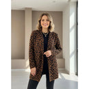 Casaco Camisa de Tricô Feminino Casaco Longo