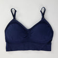 Sutiã feminino sem costura, secagem rápida, respirável, ideal para ioga, academia, corrida, com efeito push-up e à prova de choque.