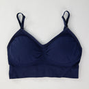 Sutiã feminino sem costura, secagem rápida, respirável, ideal para ioga, academia, corrida, com efeito push-up e à prova de choque.
