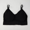 Sutiã feminino sem costura, secagem rápida, respirável, ideal para ioga, academia, corrida, com efeito push-up e à prova de choque.
