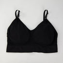 Sutiã feminino sem costura, secagem rápida, respirável, ideal para ioga, academia, corrida, com efeito push-up e à prova de choque.