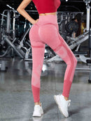 Calças de ioga Calça Legging Esportiva Academia Feminina Cintura Alta Elástica Secagem Rápida Lift Hip Sem Costura Longa Pants