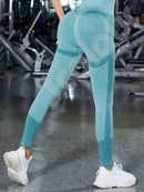 Calças de ioga Calça Legging Esportiva Academia Feminina Cintura Alta Elástica Secagem Rápida Lift Hip Sem Costura Longa Pants