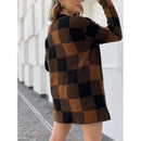 Casaco Camisa de Tricô Feminino Casaco Longo