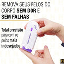 Depilador elétrico feminino para corpo e rosto, com carregamento sem fio.