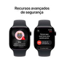 Apple Watch Series 11 GPS Caixa Preta Alumínio Brilhante 42mm Pulseira Esportiva Preta M/G