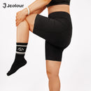 Shorts de ginástica femininos, calças de ioga elásticas, shorts com bolso portátil, leggings de corrida, respiráveis no verão.