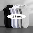 12 Pares, Meias Curtas Tipo Barco, Meias de Algodão, Leves, Respiráveis, Meias Curtas, Contendo Algodão