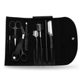 Kit de cuidados com sobrancelhas 8 peças com modelador de sobrancelhas, lápis de sobrancelha e pinça para mulheres e homens, conjunto completo