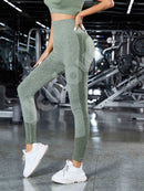 Calças de ioga Calça Legging Esportiva Academia Feminina Cintura Alta Elástica Secagem Rápida Lift Hip Sem Costura Longa Pants