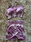 Conjunto de Yoga Feminino Respirável e Macio, composto por Calça Regata e Shorts (Conjunto de 2 Peças)