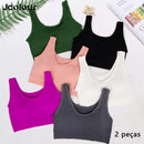 Sutiã Sem Alças Larga 2 Peças Camiseta Esportiva Feminina Roupa Íntima Confortável e Respirável