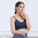Sutiã feminino sem costura, secagem rápida, respirável, ideal para ioga, academia, corrida, com efeito push-up e à prova de choque.