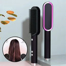 Conjunto de pente e alisador de cabelo profissional multifuncional 2 em 1 brasileiro com aquecimento rápido.